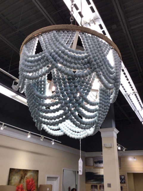 Regina Andrew Detroit Ombre Wood Bead Flush Mount