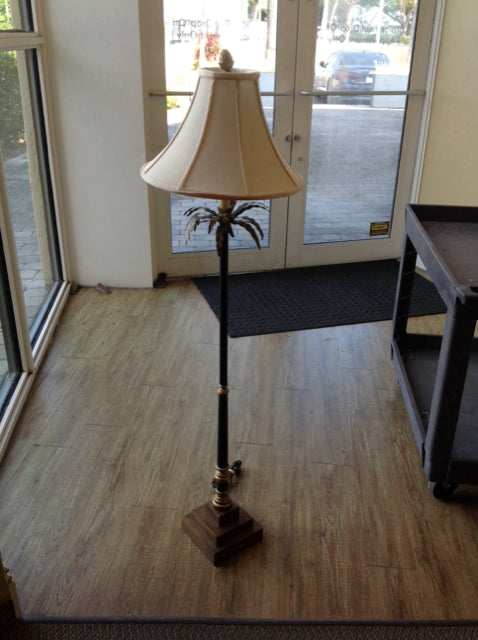 55" Palm Floor Lamp w/base & Shade