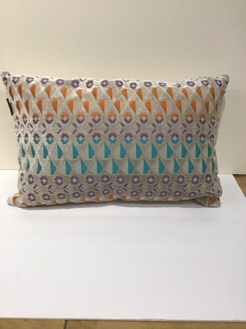 Pink/Blue Purple Lumbar Pillow