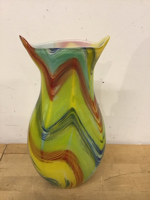 13" Multi Color Vase
