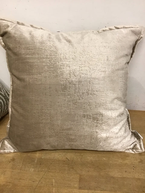 18" Silver Metallic Pillow