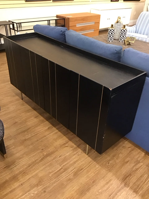 Black Wood Console AS-IS Multiple Chips
