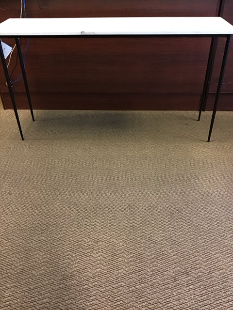 58"x31" Uttermost Nighfall #25173 Marble Black Metal Console Table