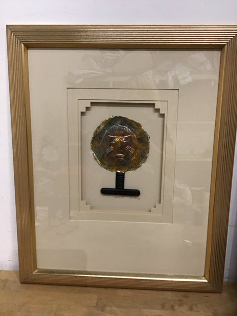 23"x28" Multi Layered Abstract Sculpture Art