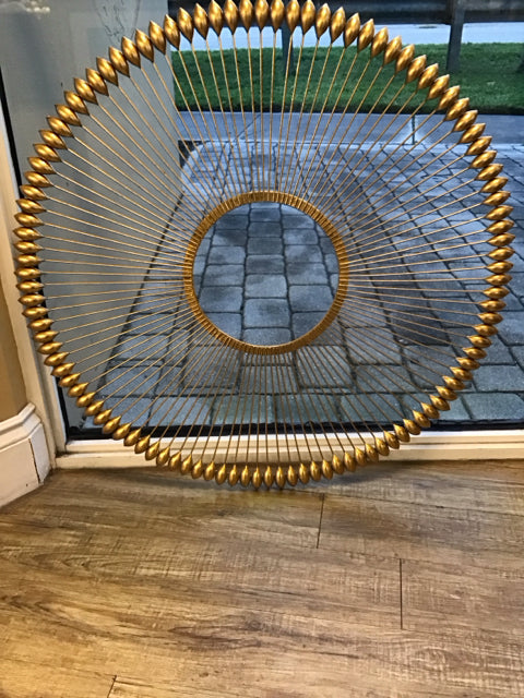 36" Illume Abstract Gold Metal Wall Decor