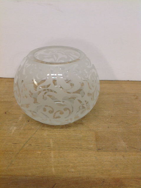 5" Michael Weams Frosted/Etched Crystal Bowl