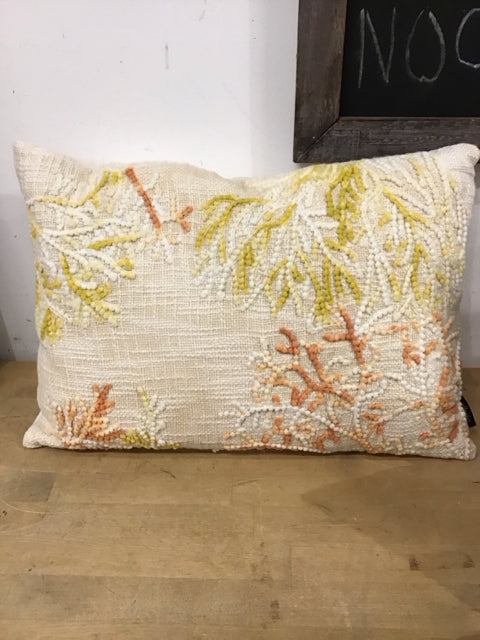 19"x13" Coral Reef Woven Lumbar Pillow