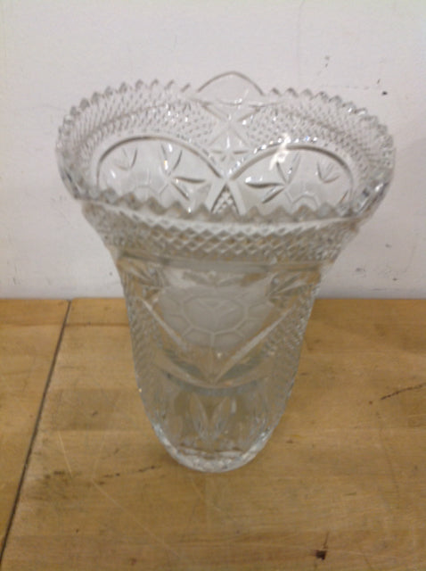 Vase- 9" Vintage Cut Crystal