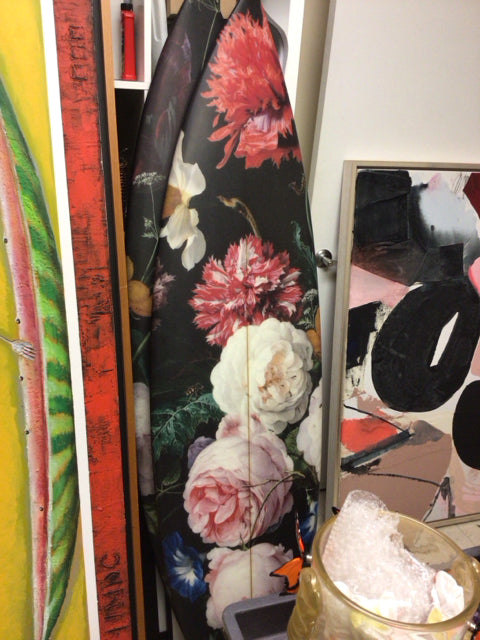 Floral Surfboard Wall Decor