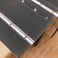 AS-IS Grey Glass Extension Metal Base Dining Table