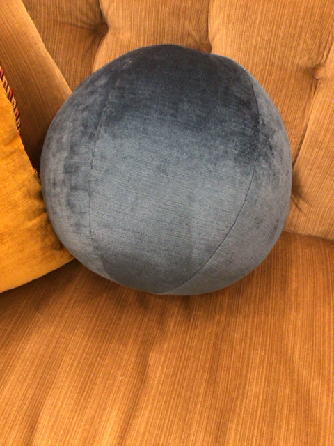 Blue Fabric Sphere Pillow