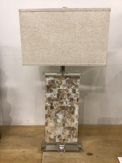 29" MOP Mosaic Glass Base Table Lamp