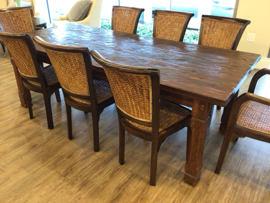 Asian Style Wood Rectangular Dining Table