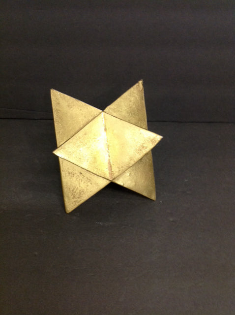 Gold Painted Abstract Table Decor