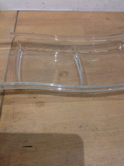 Tray- 16" Clear Glass