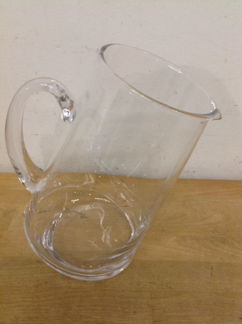 9" Clear Glass Pitcher