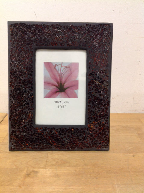 4x6 Orange Mosaic Picture Frame