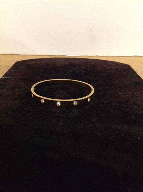 Cartier Style Gold Bangle Bracelet