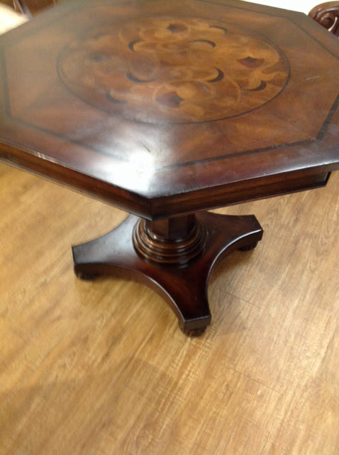 Foyer Table- Ornate Wood Pedastel