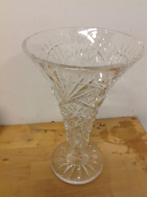 10" Cut Crystal Vase