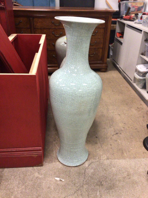 43 3/4" Tozai Home Blue Ceramic Floor Vase