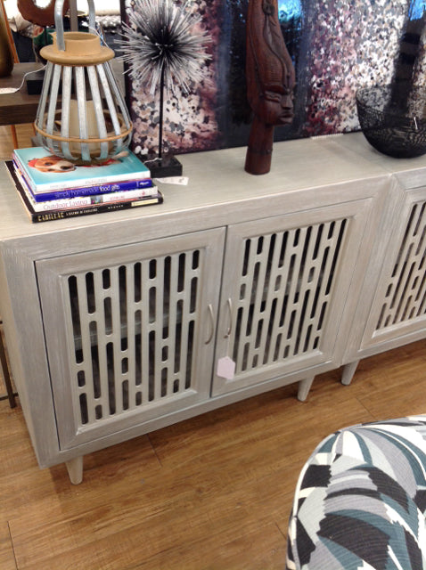 Weathered Grey 2 Door Wood Cabinet