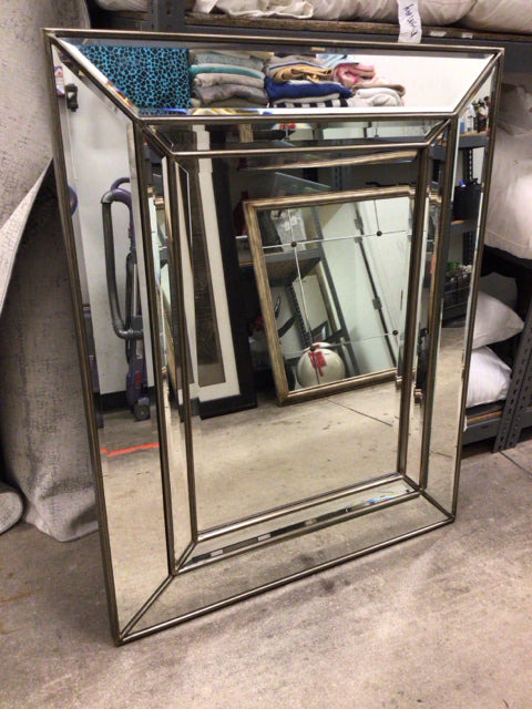 40 1/2" X 50 1/2" Beveled Mirrored Panel Mirror