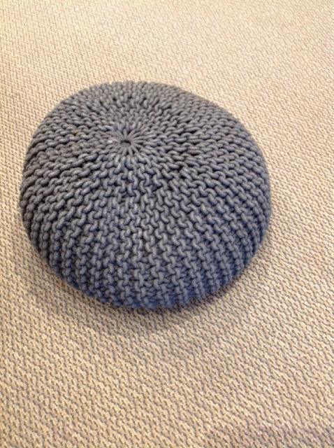 Black Rope Weaved Pouf