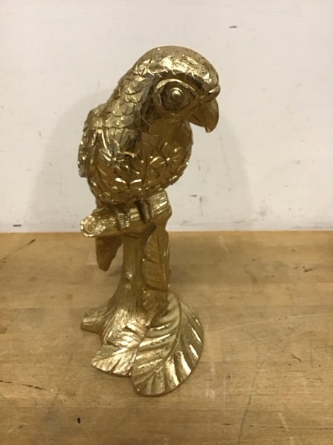 12.5" Gold Macaw Resin Sculpture