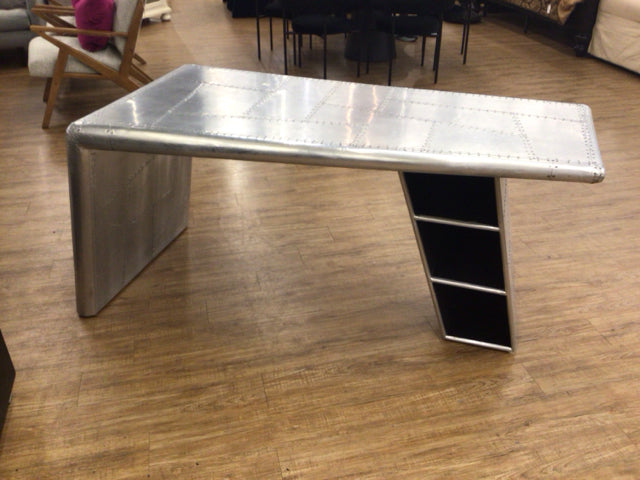 77" X 40" X 30" AS-IS Restoration Hardware Aviator Wing Desk(Top Scratched)