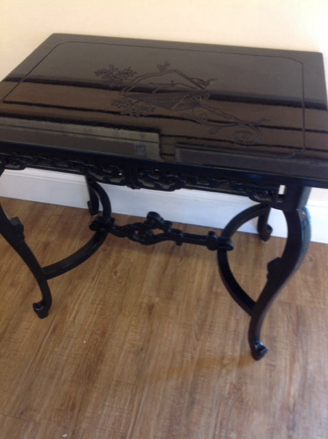 Vintage Black Lacquer Table