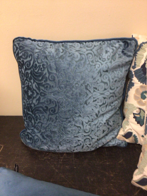 Light Blue Dark Border Pillow