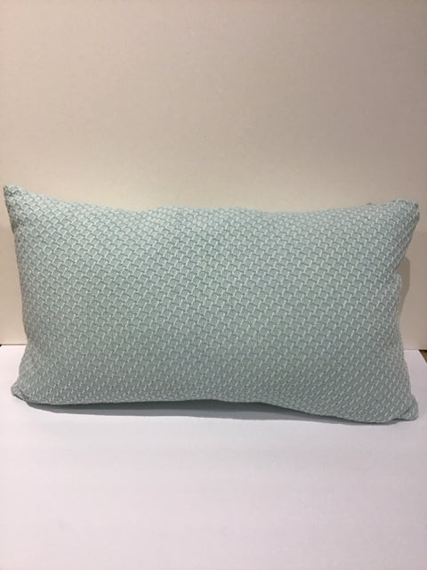 Blue/Green Geometric Design Lumbar Pillow