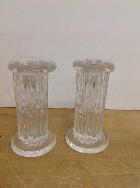 6" Set/2 Crystal Candle Stick Holders