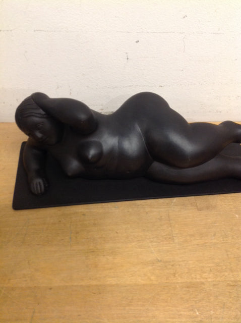 11" Black  Nude Woman Statue