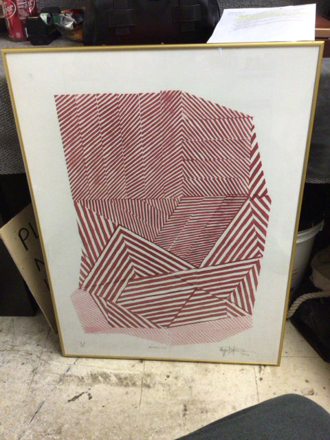 24 1/4" X 32 1/8" Anthropologie Framed Soicher Marin - Matchstick Wall Decor