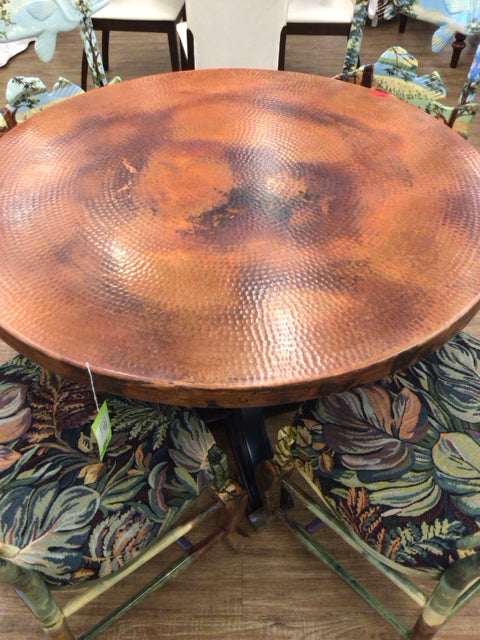 42" Artensenos Design Copper Top Dining Table
