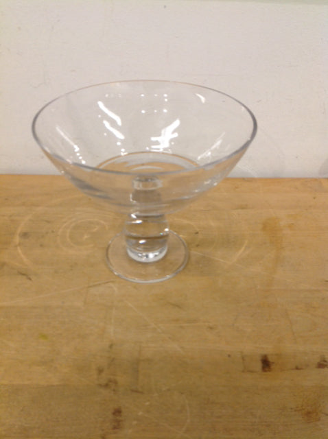 Bowl- 7" Footed Clear Glass