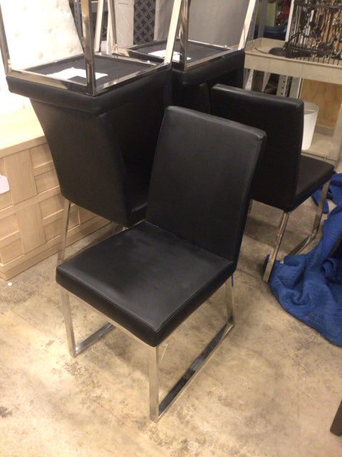 Set Of 6 Modani Niero Gray Armless Dining Chairs