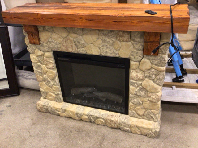 54 1/2" X 13" Free Standing Electric Fireplace W/Remote