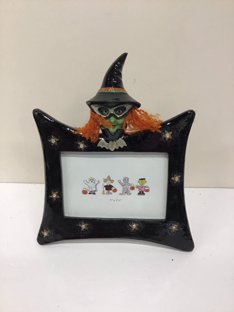 5x3.5 Black Ceramic Witch Frame