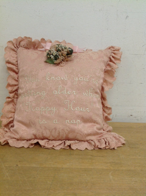"Happy Hour" Decorative Pillow