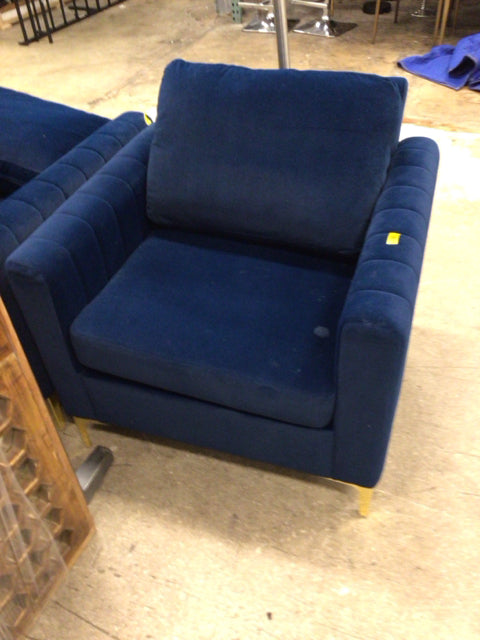 Blue Velvet Arm Chair