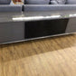 82"AS-IS Grey Lacqured Low Profile Media Console(Top Scratched)