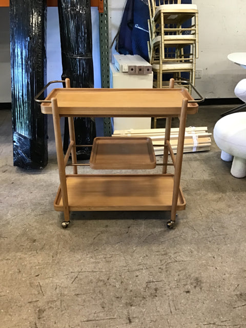 Vitae Wood Bar Cart