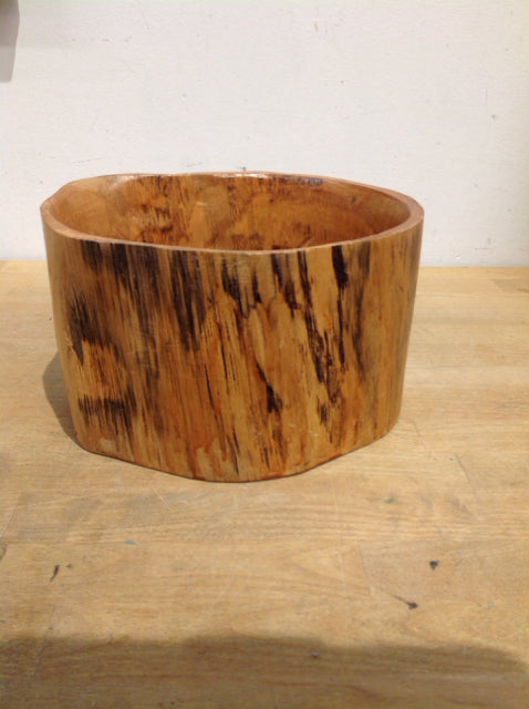 9" Wood Carved Bowl