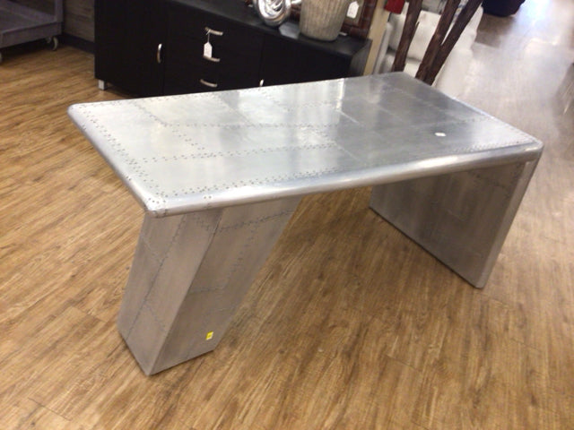 77" X 40" X 30" AS-IS Restoration Hardware Aviator Wing Desk(Top Scratched)