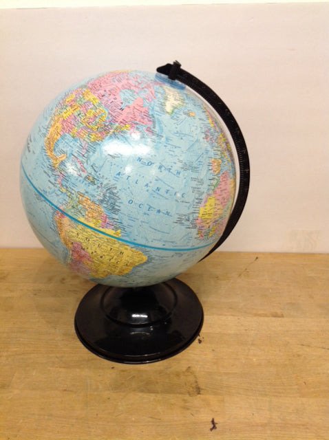 Blue Globe on Black Stand