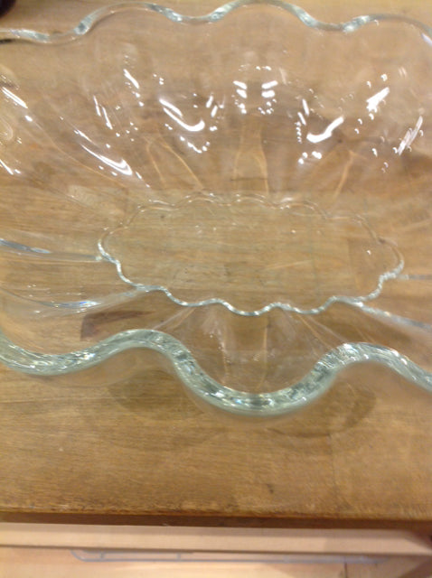 Bowl- 16" Clear Glass