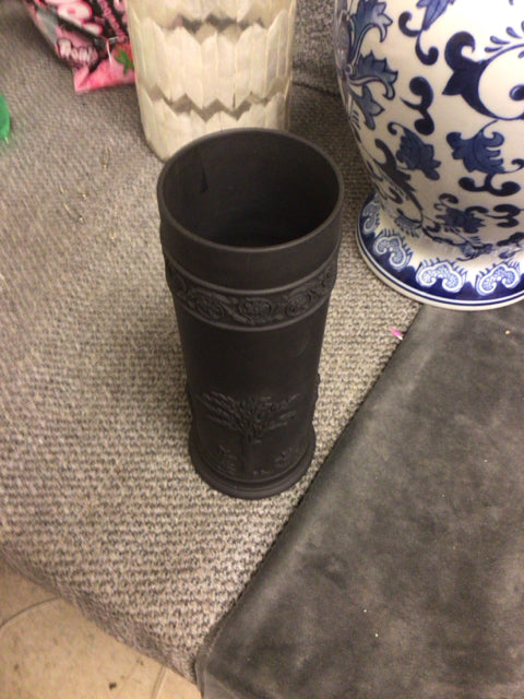 7" Black Wedgewood Vase